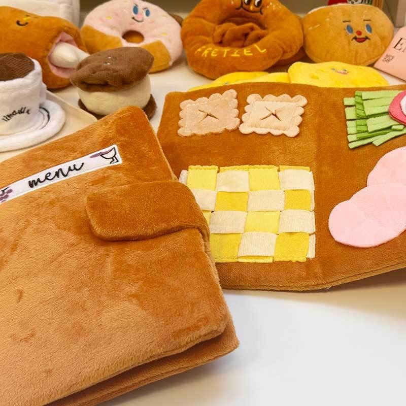 Lovely Plush Dog Toy Hide Food Smelling Toy Today's Menu