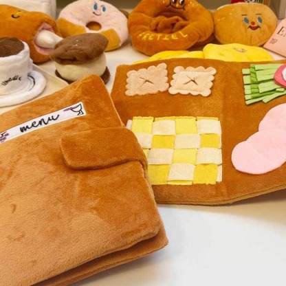 Lovely Plush Dog Toy Hide Food Smelling Toy Today's Menu