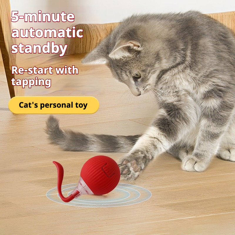 Smart Interactive Cat Teasing Ball Rechargeable Protruding Ball Consuming the Energy of Pets