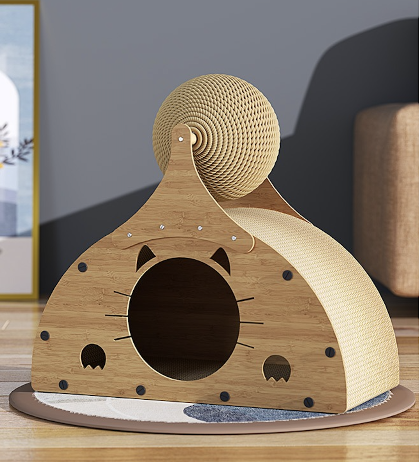 Multifunctional Cat Scratcher Wear-resistant Integrated Vertical Corrugated Paper Cat Toy