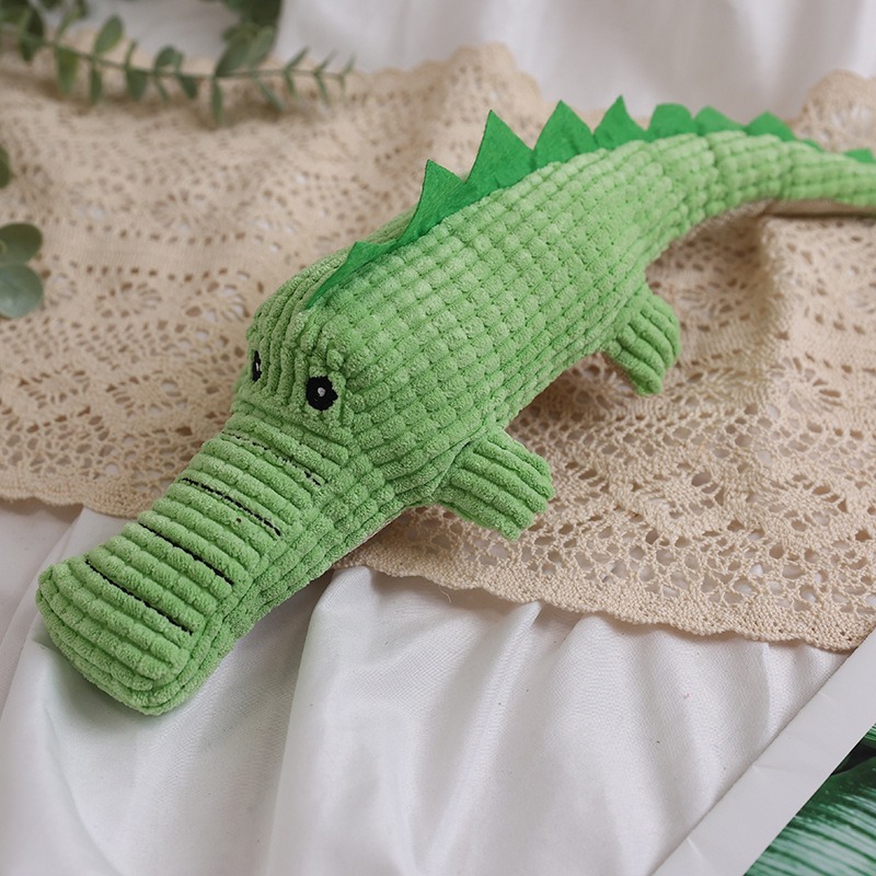 Bite Resistant Giggles Dog Toy Crocodile Interactive for Dogs Squeaky
