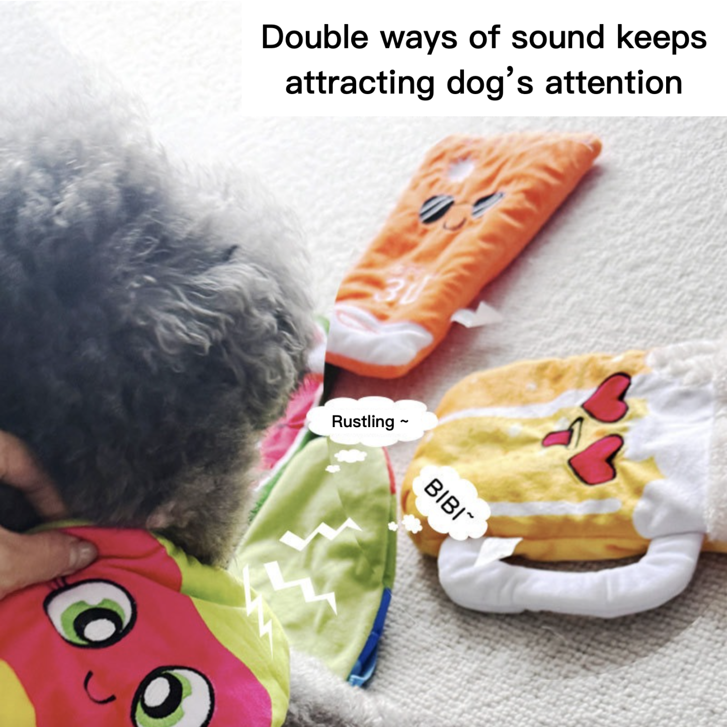 Summer Style Series Squeaky Paper Sound Dog Toy Shoe Watermelon Pineapple Beer Popsicle