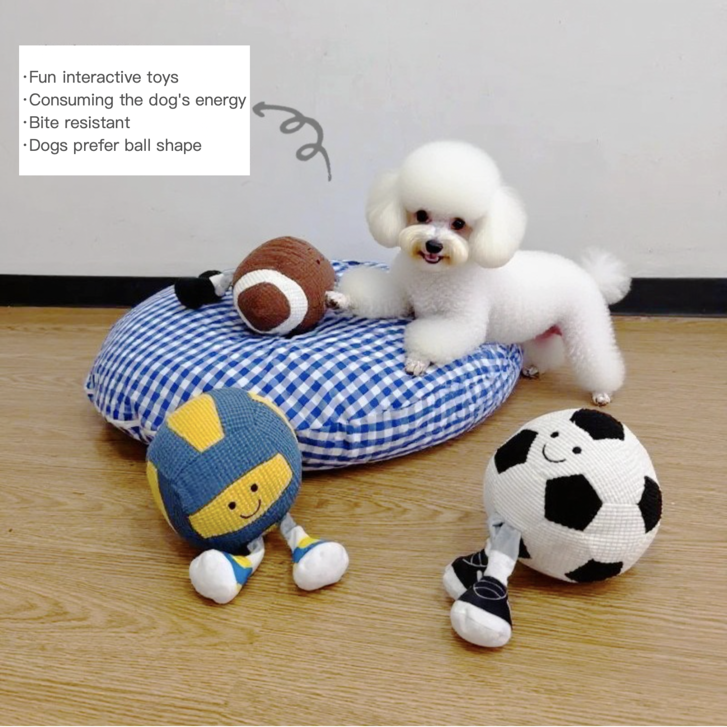 Bite Resistant Squeaky Ball Dog Toy Teeth Cleaning Teeth Grinding Basketball Football Volleyball Rugby