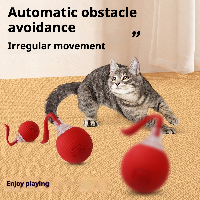 Smart Interactive Cat Teasing Ball Rechargeable Protruding Ball Consuming the Energy of Pets