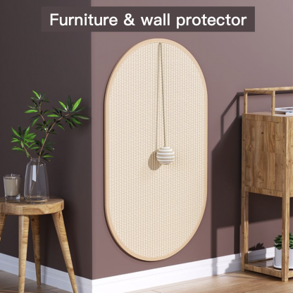Sisal Cat Scratching Pad With Ball Furniture & Wall Protector Medium/Large Ellipse House Shapes