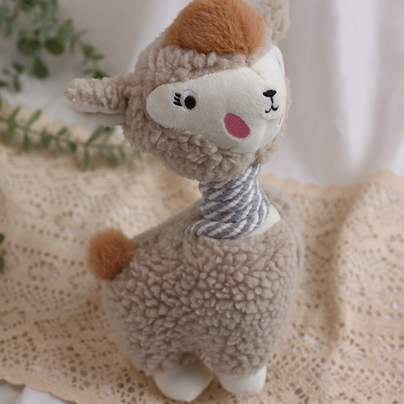 Cute Squeaky Dog Toy Cotton Rope Alpaca Bite-resistant Pet Toy