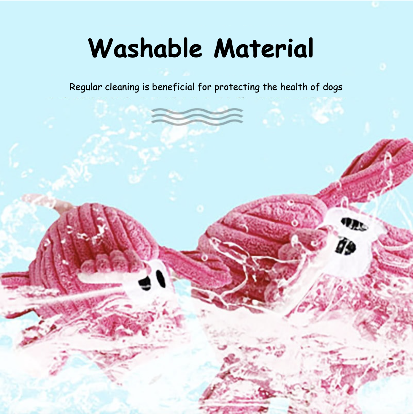 Plush Squeaky Dog Toy Cute Pink Pig Bite Resistant Pet Toy Teeth Grinding & Cleaning