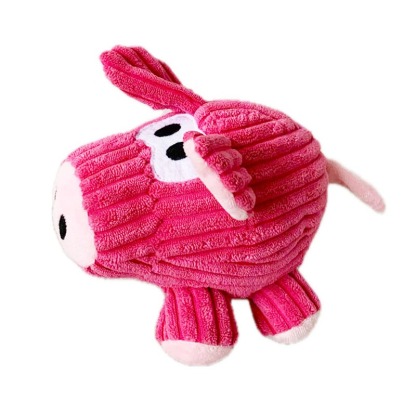 Plush Squeaky Dog Toy Cute Pink Pig Bite Resistant Pet Toy Teeth Grinding & Cleaning