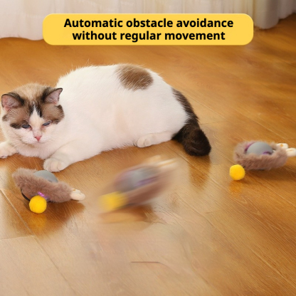 2025 New Automatic Cat Toy Ball USB Charger Electric Smart Dog Ball Silicone Interactive Cat Toys Rolling Ball With Plush