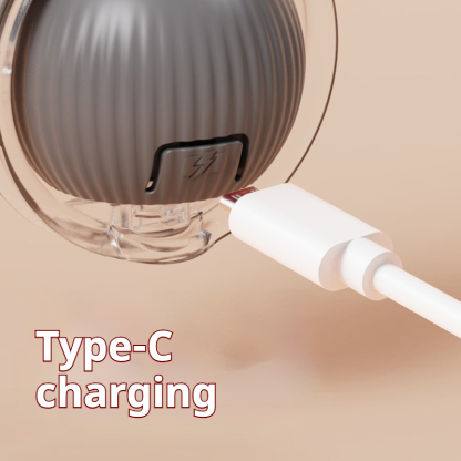 2025 New Automatic Cat Toy Ball USB Charger Electric Smart Dog Ball Silicone Interactive Cat Toys Rolling Ball With Plush