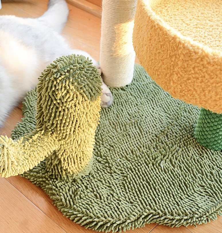 Cute Simulated Coconut Tree Cactus Scratching Post With Platform & Nest Large Space