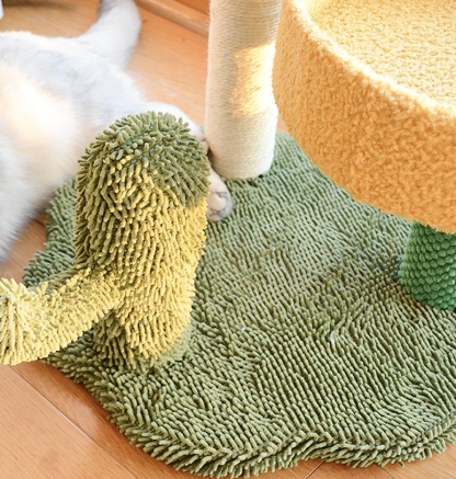 Cute Simulated Coconut Tree Cactus Scratching Post With Platform & Nest Large Space