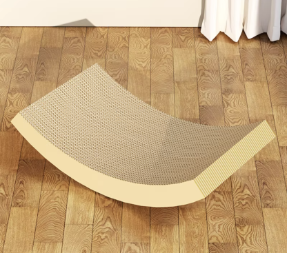 Durable Medium & Large Corrugated Paper Cat Scratching Pad With Ball Moon Shape Wood Stand Replaced