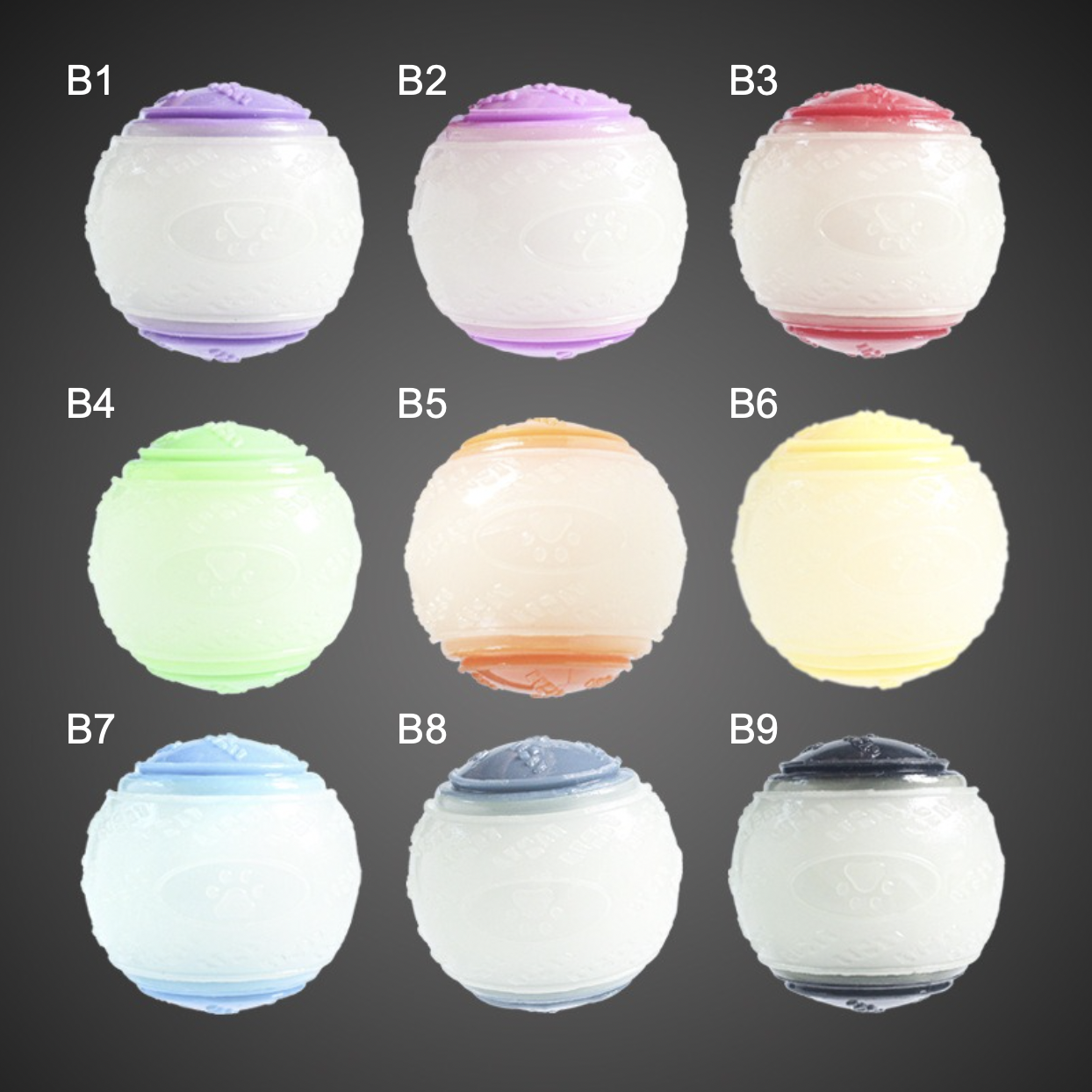 Exercise Squeaky Dog Toys Chewing Toy Interactive Luminous C-shaped Ball Highly Elastic Multi-colors