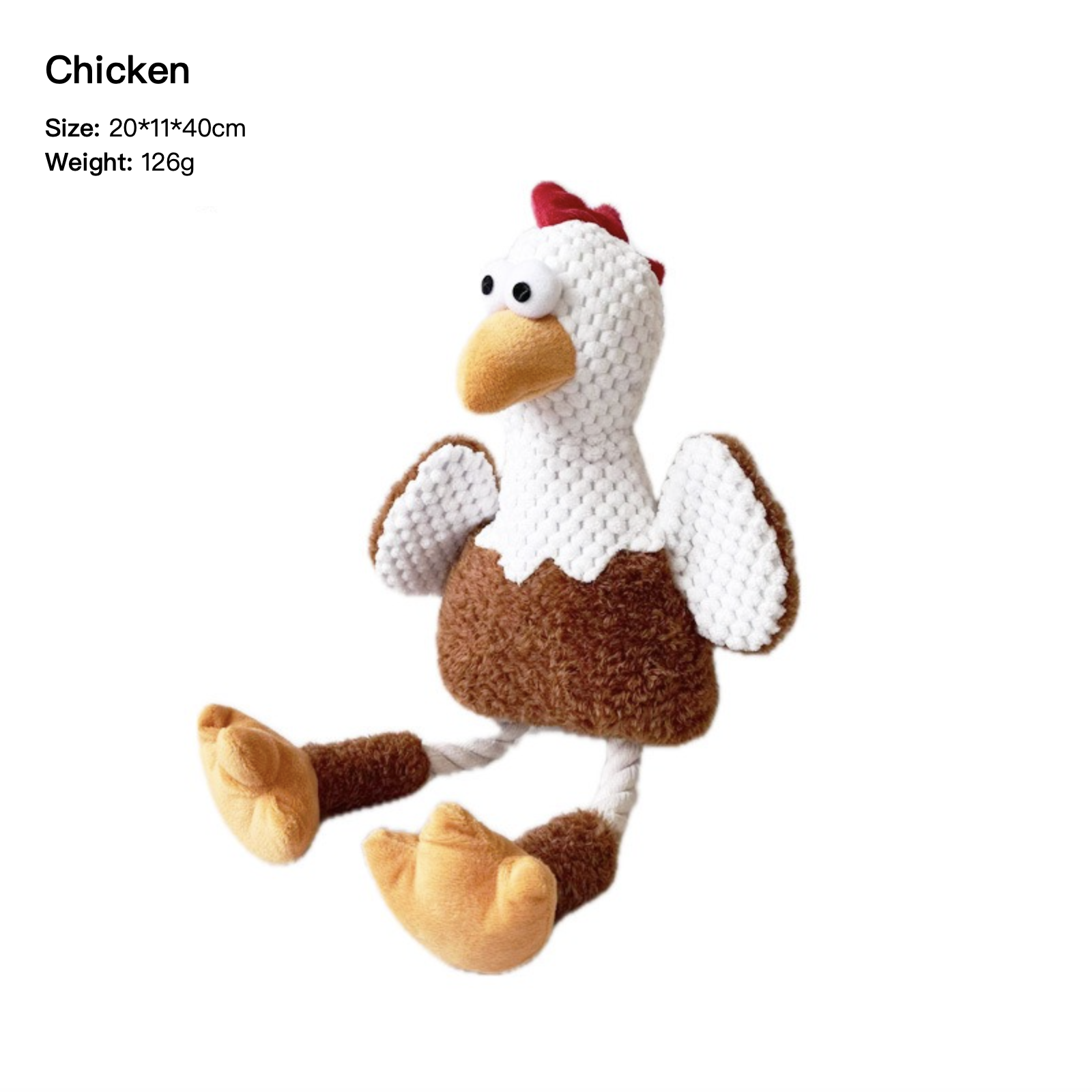 Plush Squeaky Dog Toy Bite Resistant Pet Toy Dog/Horse/Monkey/Chicken