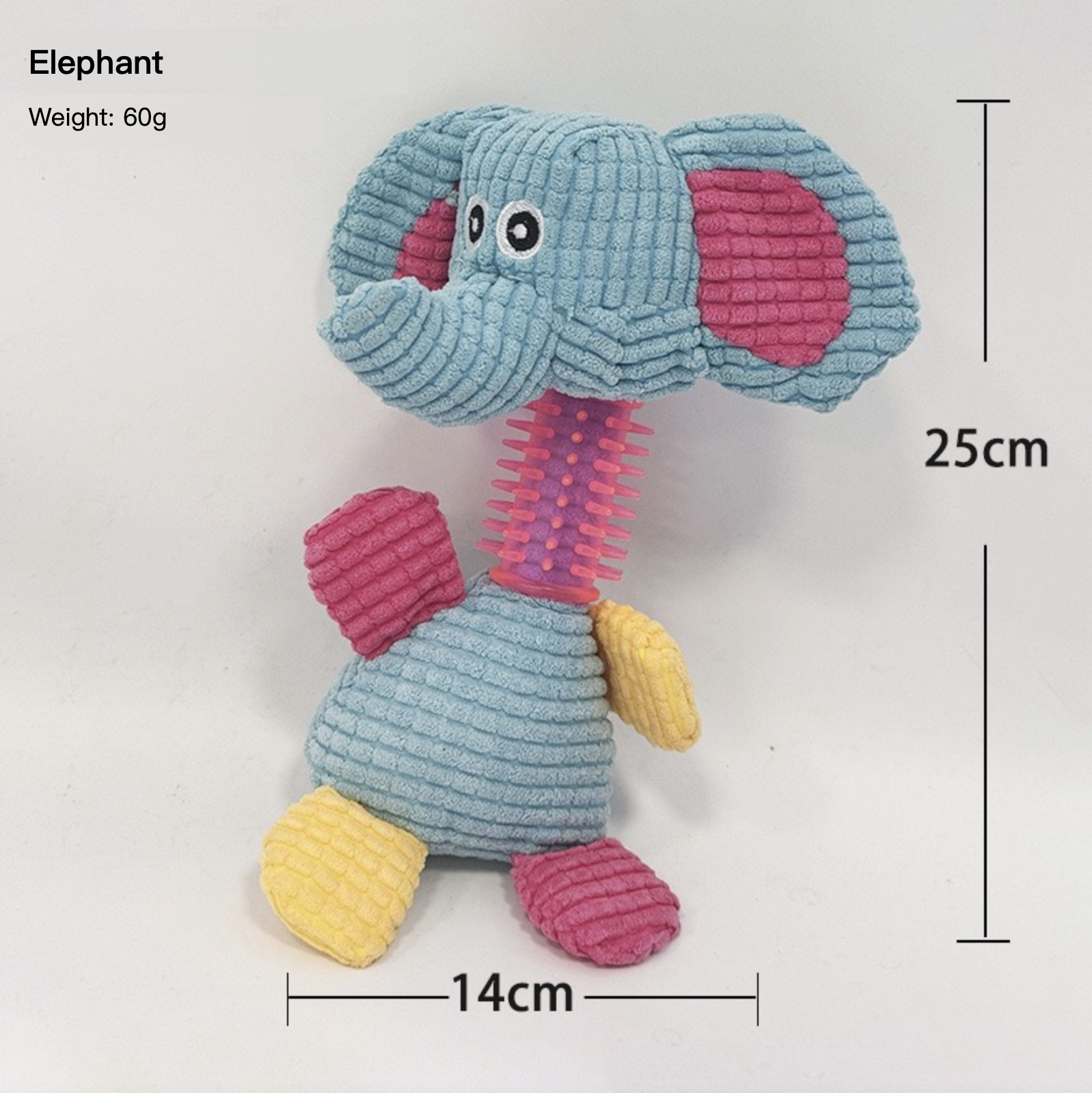 Bite Resistant Squeaky Dog Toy Teeth Cleaning Teeth Grinding Hippo Giraffe Elephant