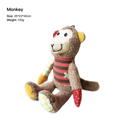 Plush Squeaky Dog Toy Bite Resistant Pet Toy Dog/Horse/Monkey/Chicken