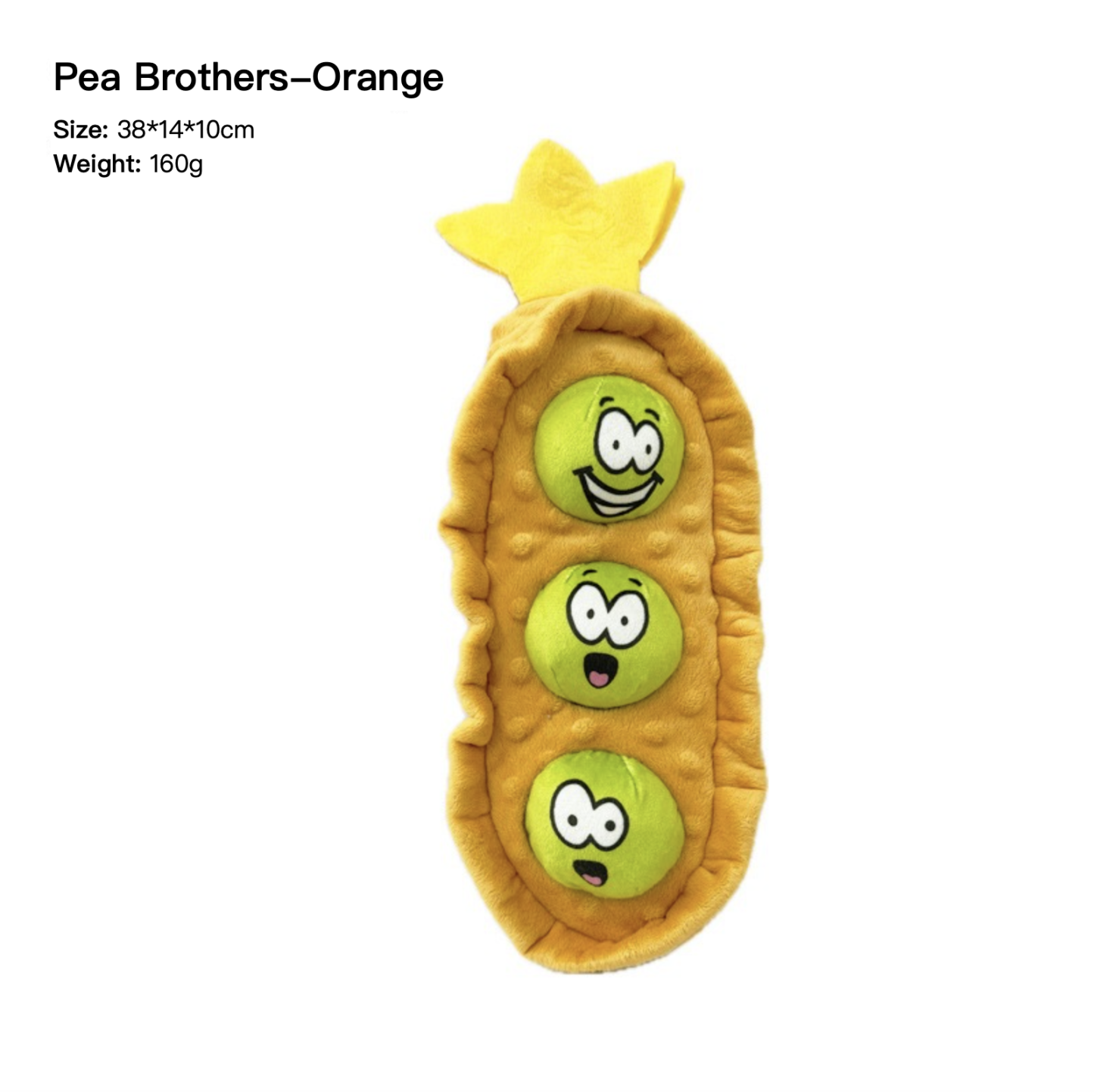 Pea Brothers Sniff Hide Food Dog Toy Squeaky Bite Resistant Pet Toy Orange Green