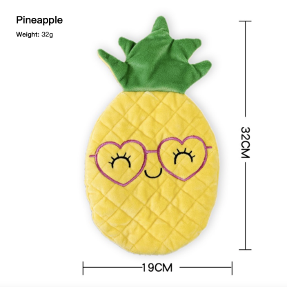 Summer Style Series Squeaky Paper Sound Dog Toy Shoe Watermelon Pineapple Beer Popsicle