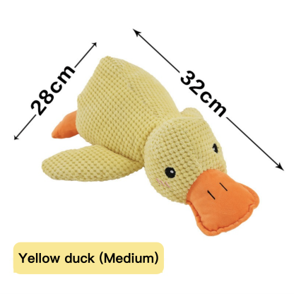 Squeaky Chewing Dog Toy Crooked Nosed Duck 3 Colors Blue Yellow Green