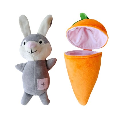 Plush Pet Toy Dog Sniff Toy Paper Sound BB Squeaky Toy Banana Monkey Carrot Rabbit