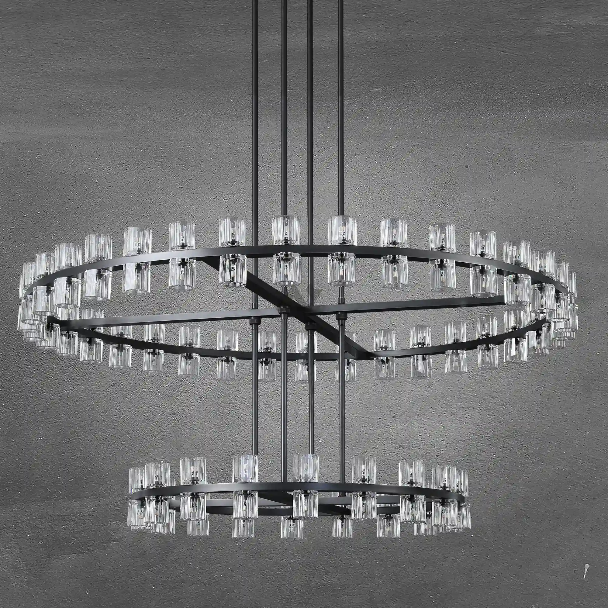 Reger Round Two-Tier Chandelier 
