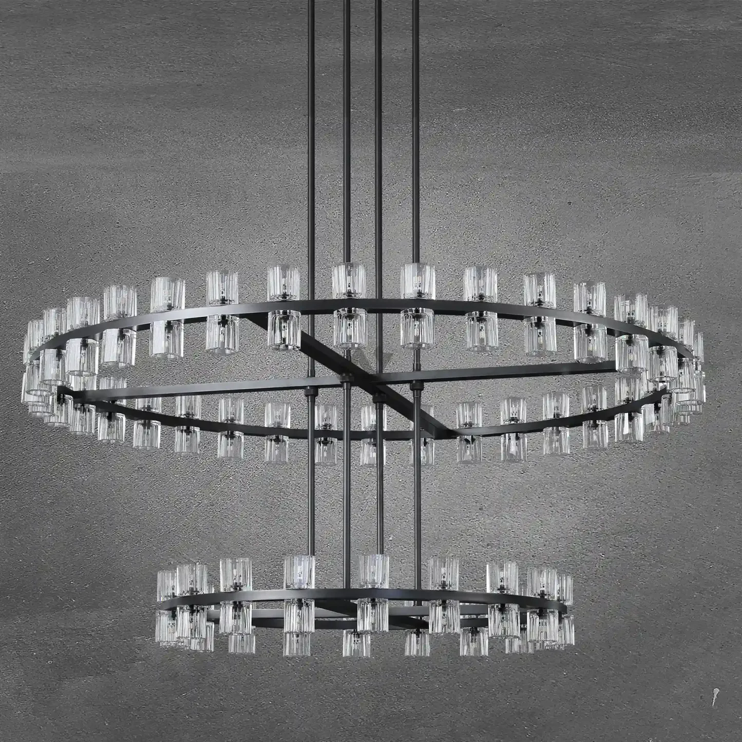 Reger Round Two-Tier Chandelier 