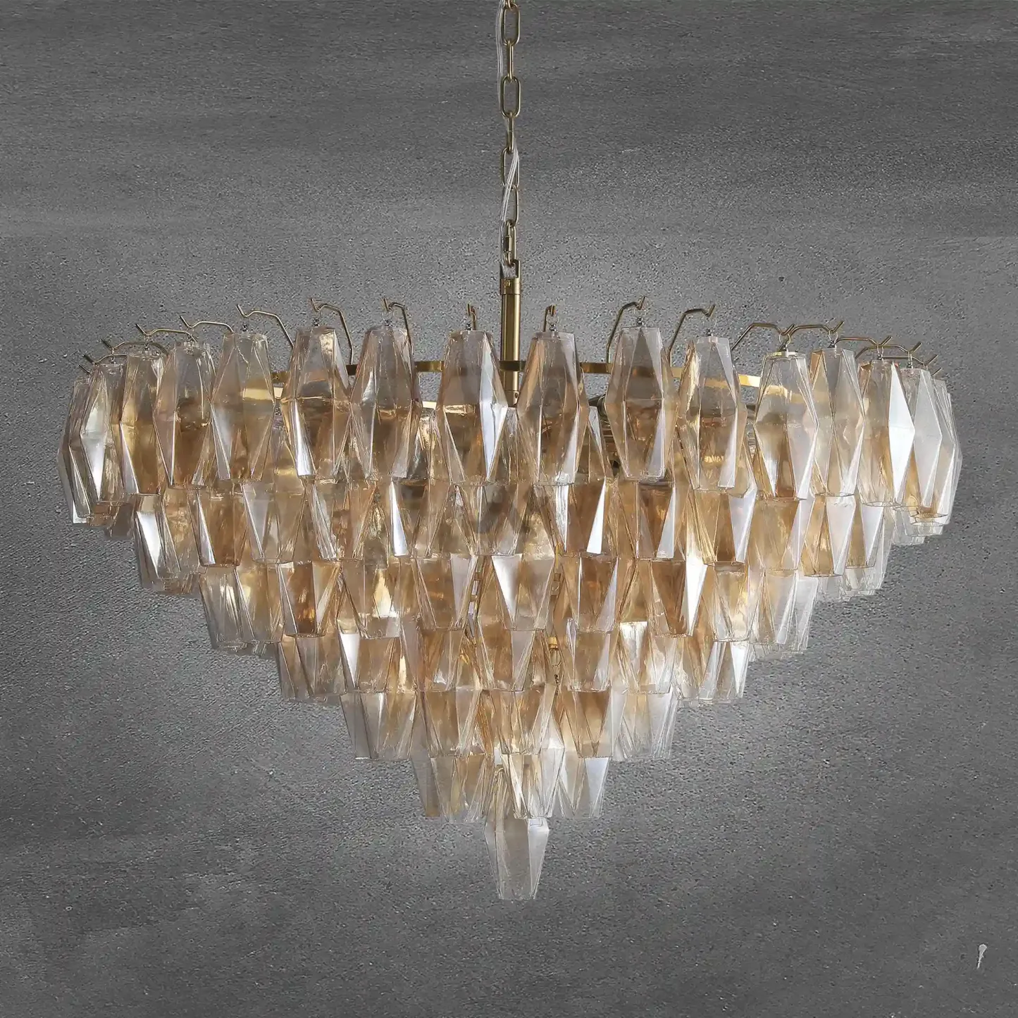 Sierra Clear Glass Tiered Round Chandelier