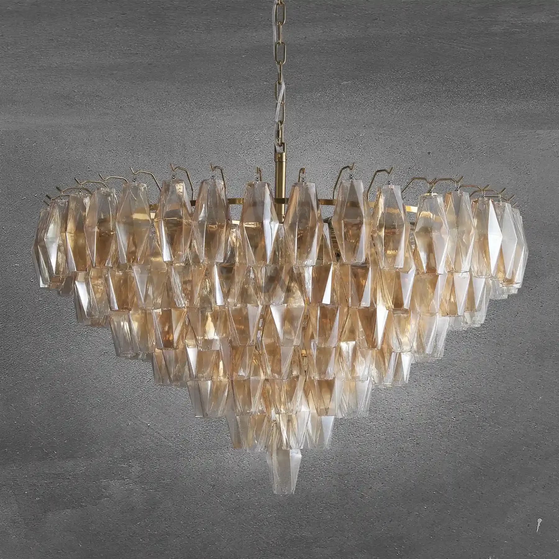 Sierra Clear Glass Tiered Round Chandelier