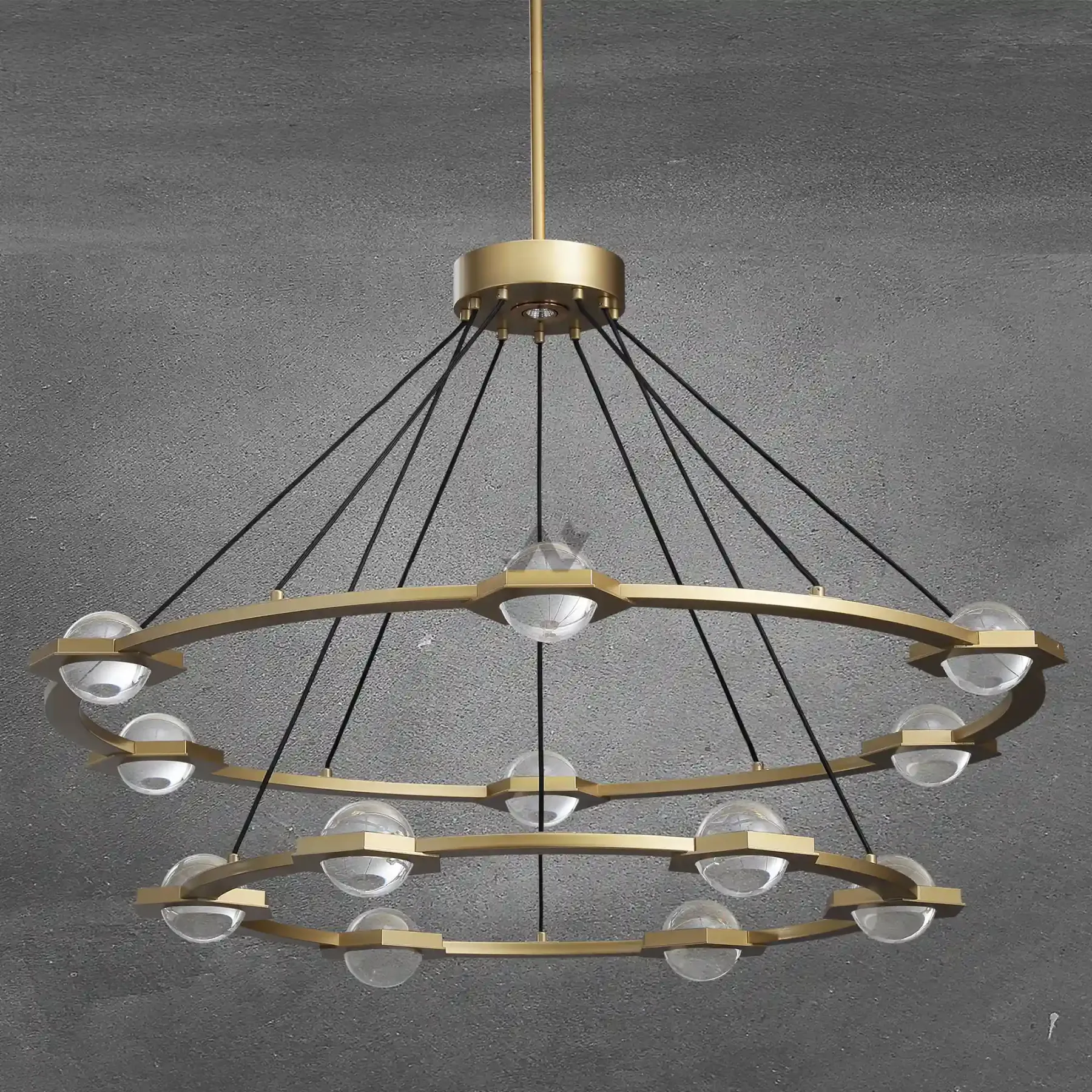 Planet Two-Tier Round Chandelier 