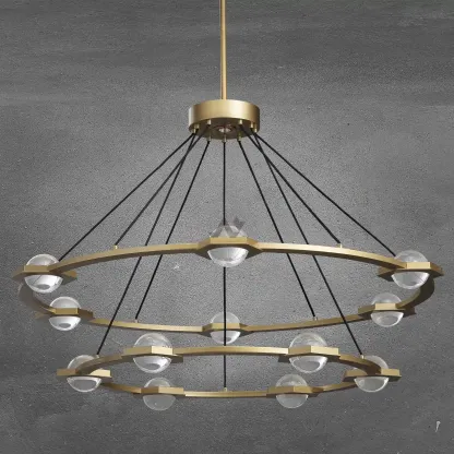 Planet Two-Tier Round Chandelier 