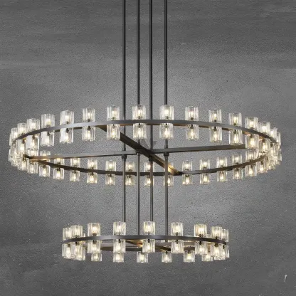 Reger Round Two-Tier Chandelier 