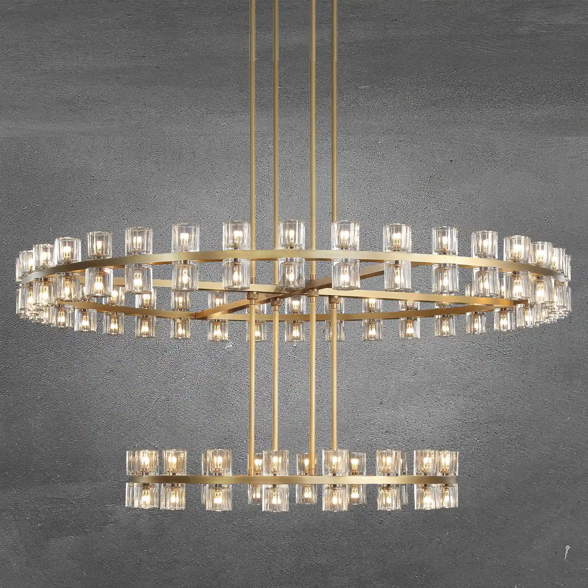 Reger Round Two-Tier Chandelier 