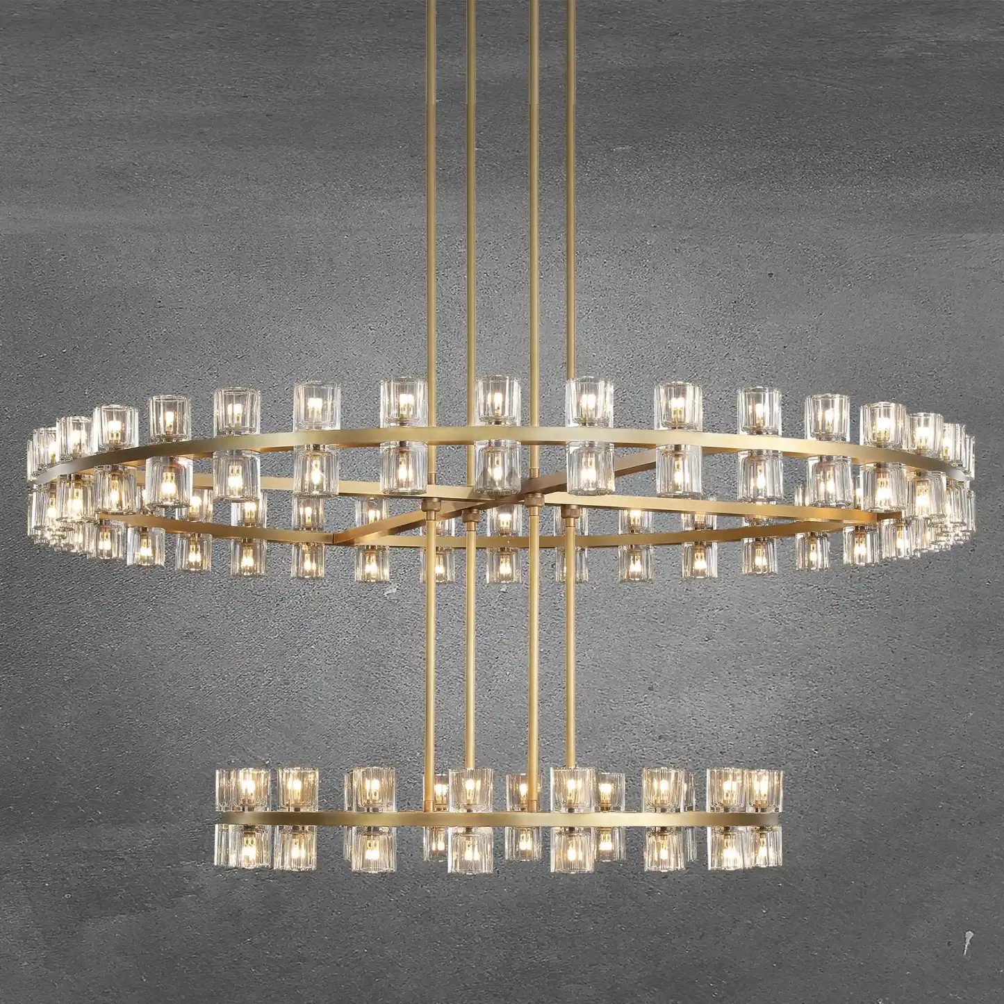 Reger Round Two-Tier Chandelier