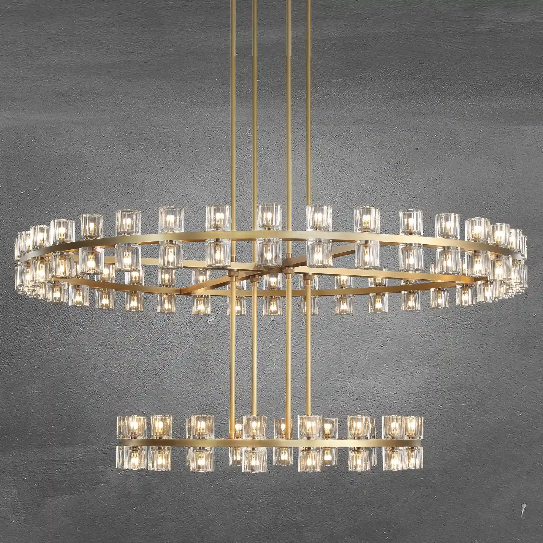 Reger Round Two-Tier Chandelier