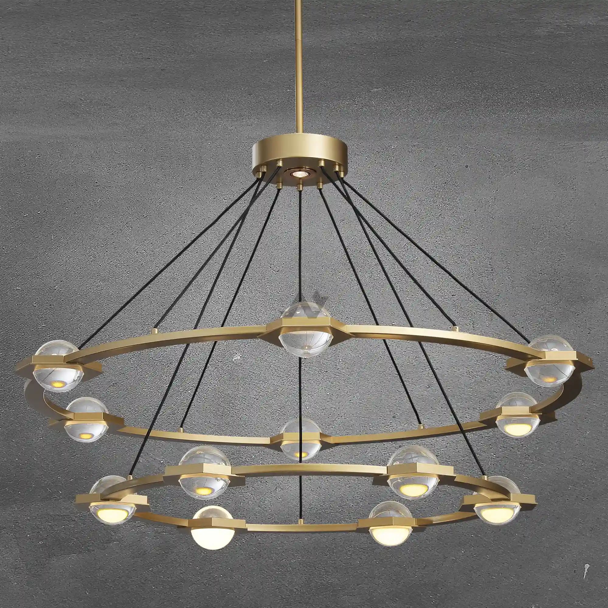 Planet Two-Tier Round Chandelier 