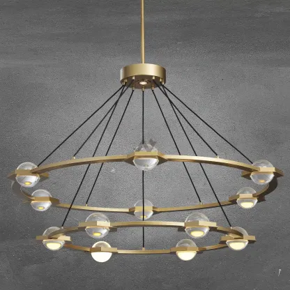 Planet Two-Tier Round Chandelier 