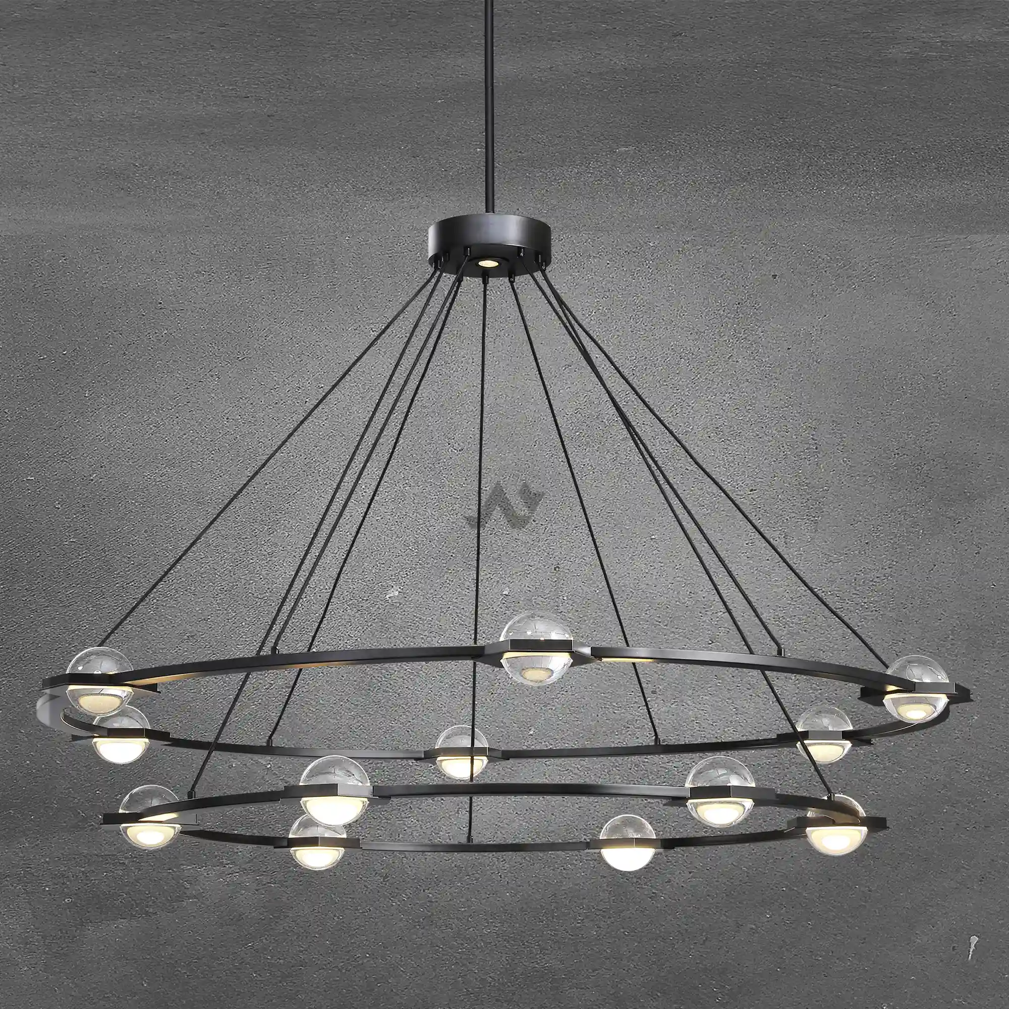 Planet Two-Tier Round Chandelier 