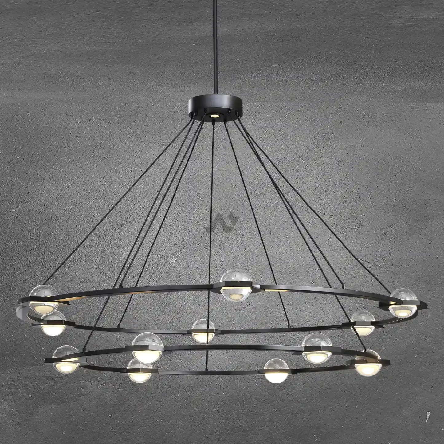 Planet Two-Tier Round Chandelier 