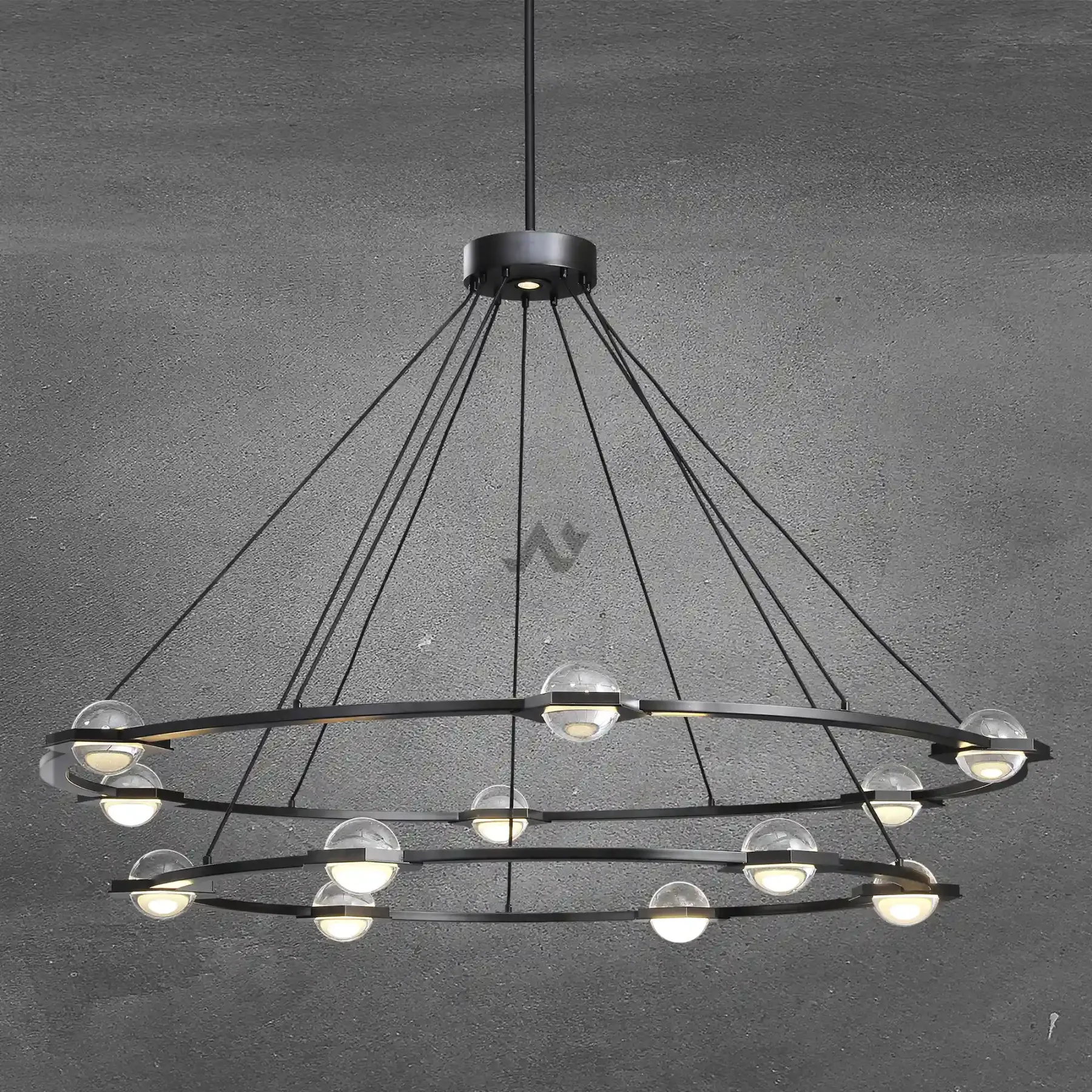 Planet Two-Tier Round Chandelier 