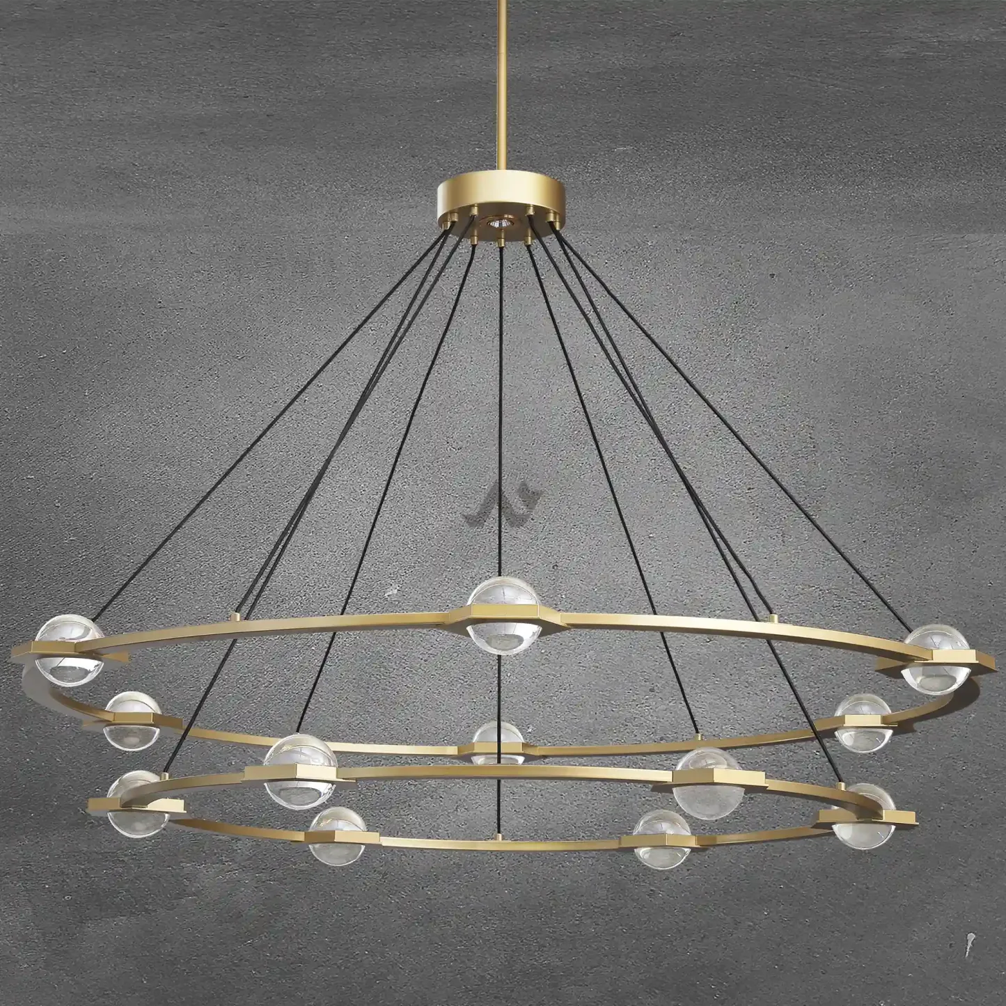 Planet Two-Tier Round Chandelier 
