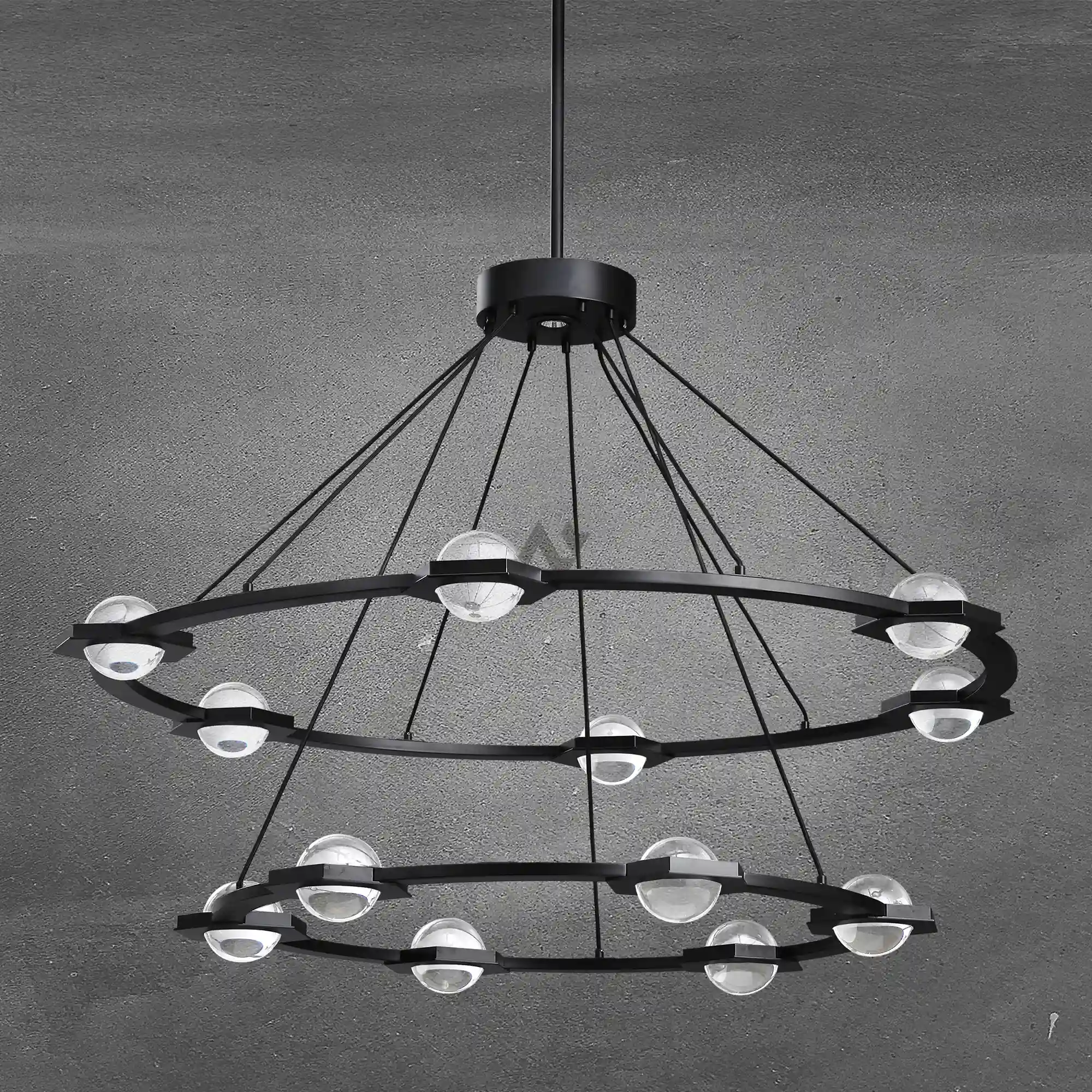 Planet Two-Tier Round Chandelier 