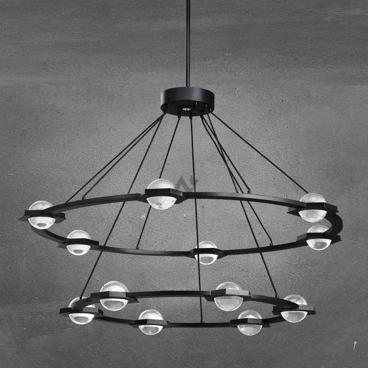 Planet Two-Tier Round Chandelier 