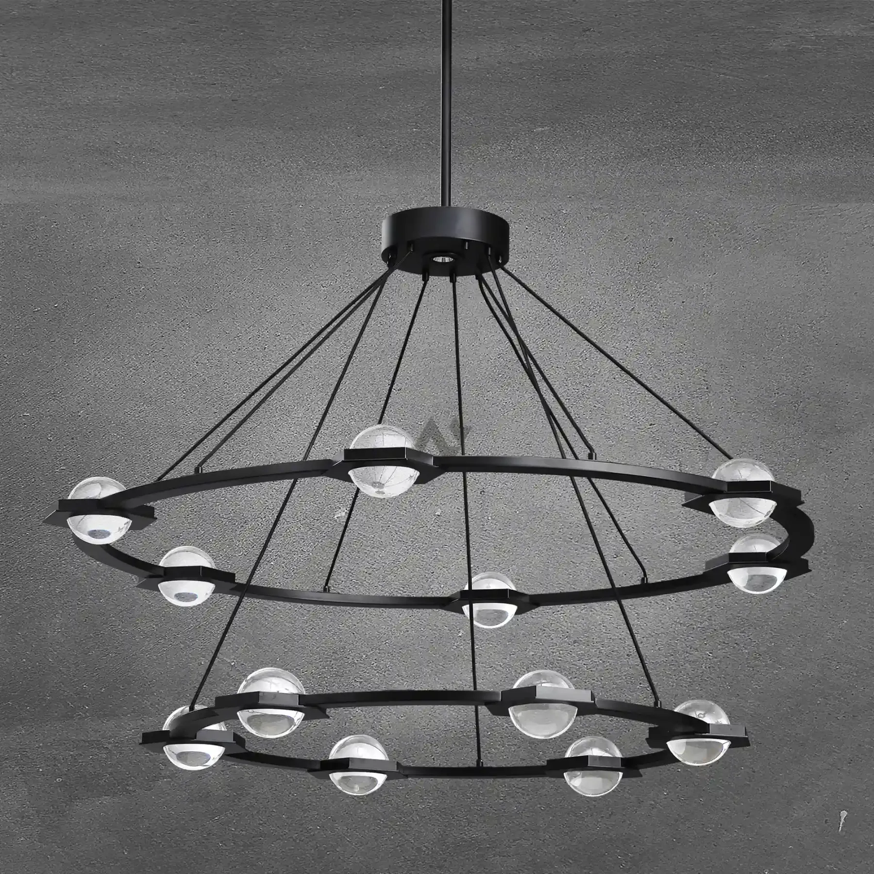 Planet Two-Tier Round Chandelier 