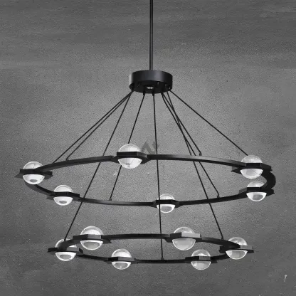 Planet Two-Tier Round Chandelier 