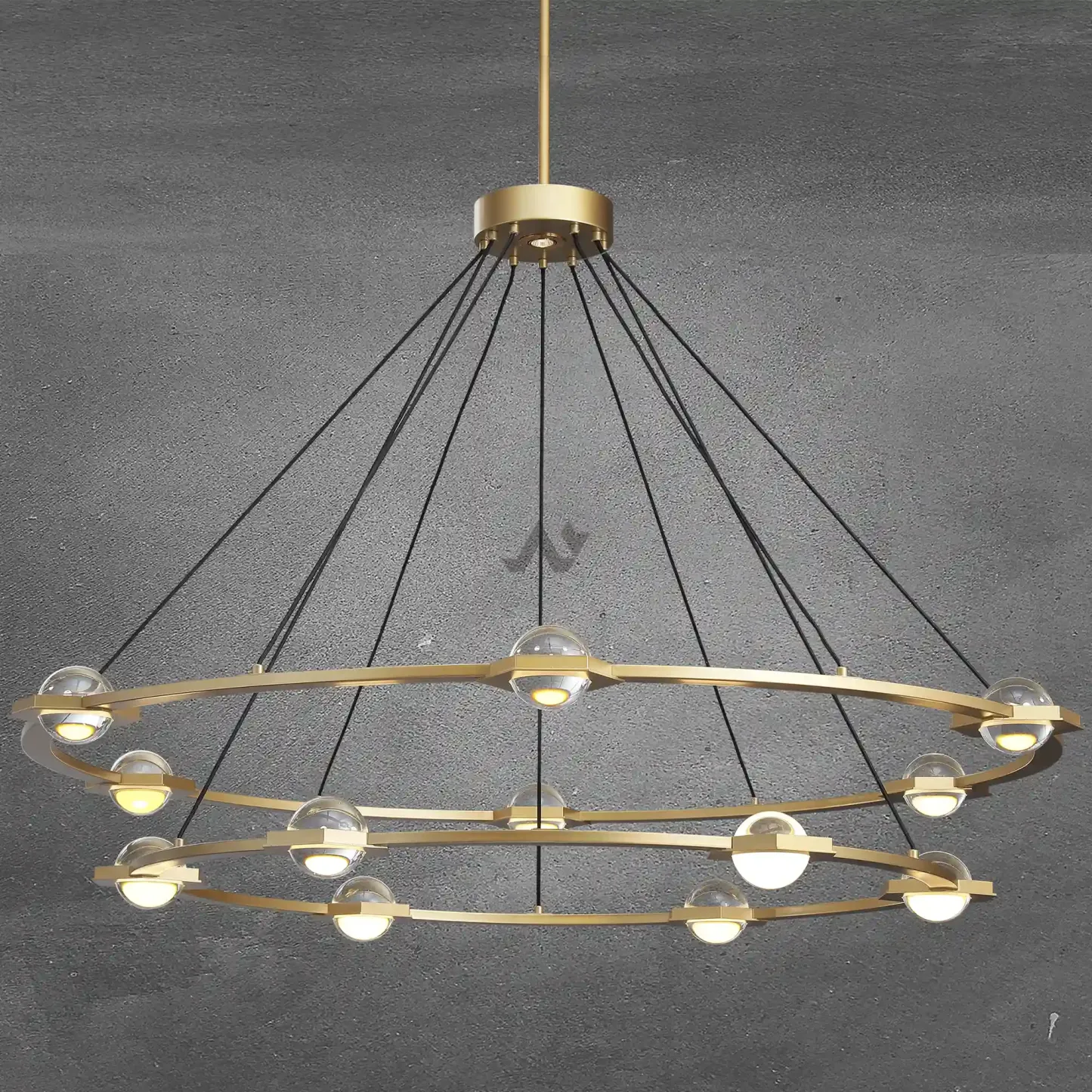 Planet Two-Tier Round Chandelier 