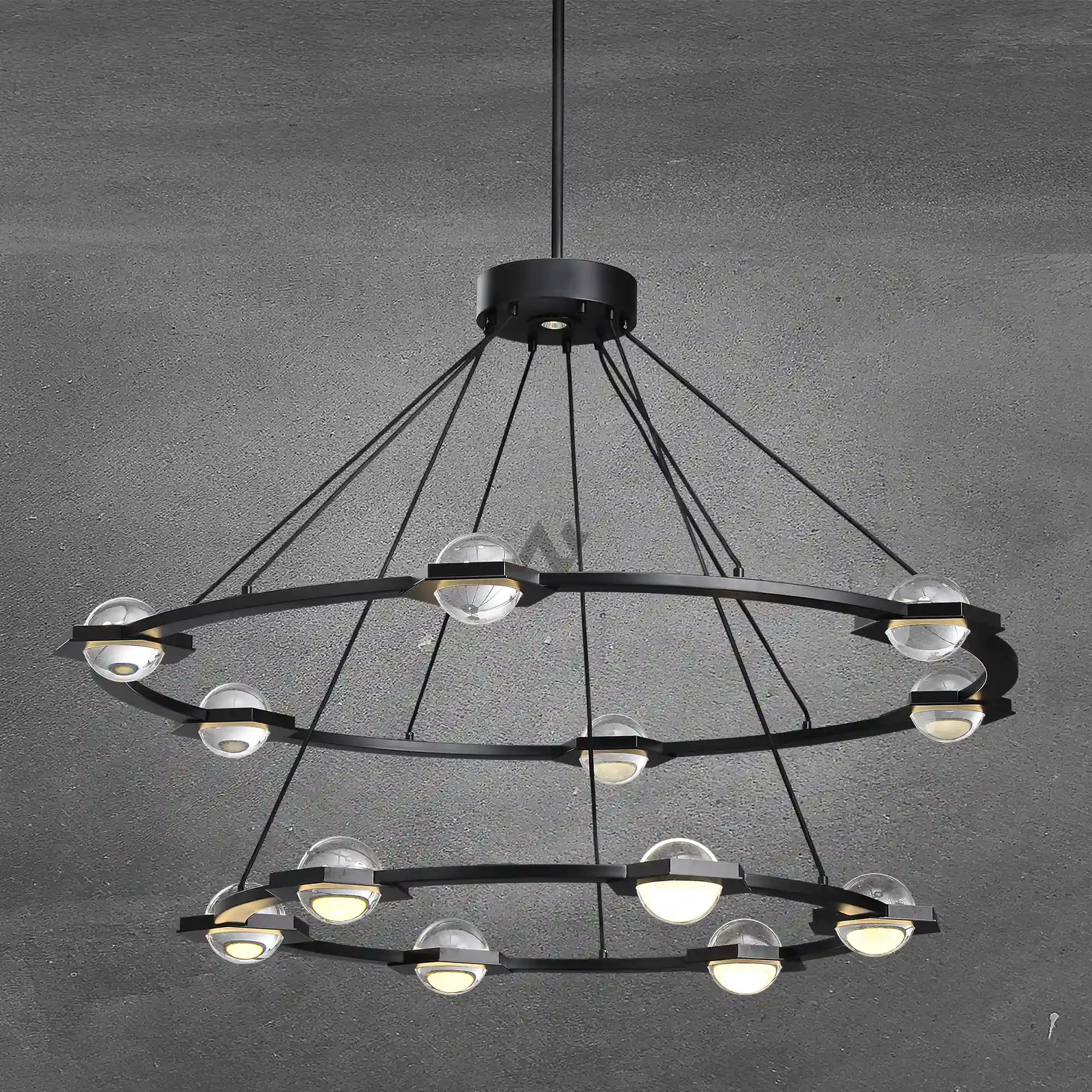 Planet Two-Tier Round Chandelier 