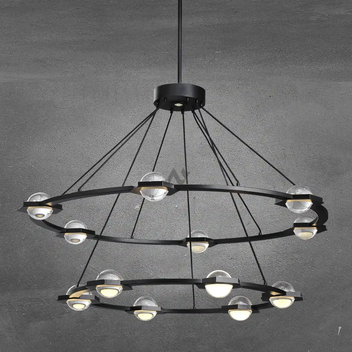 Planet Two-Tier Round Chandelier 