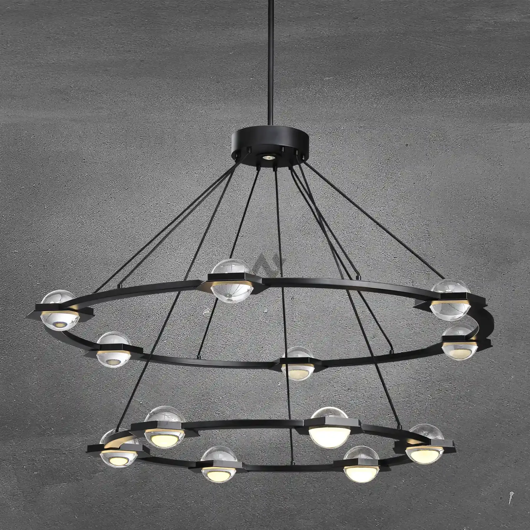 Planet Two-Tier Round Chandelier 