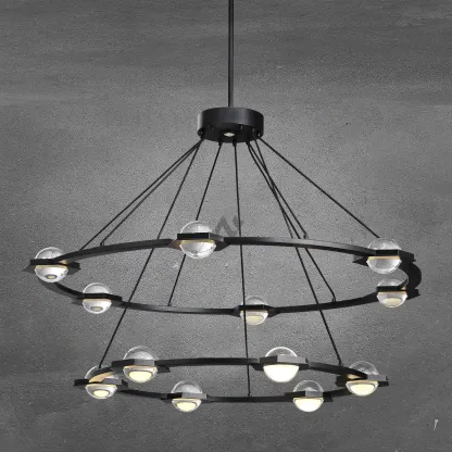 Planet Two-Tier Round Chandelier 
